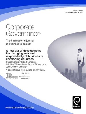 cover image of Corporate Governance, Volume 12, Issue 4
